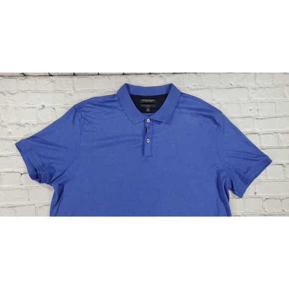 Banana Republic Luxury Touch Slim Fit Polo Shirt Blue MENS SIZE XXL - Picture 3 of 6